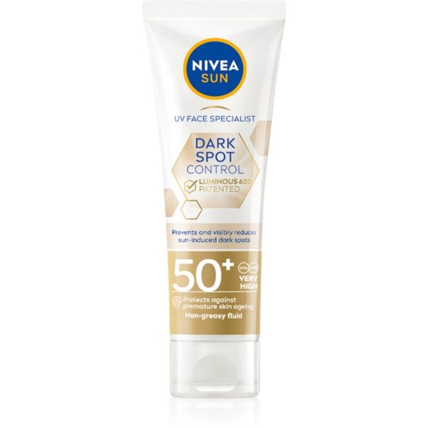 Nivea Nivea Sun Luminous 630 krema za obraz za sončenje proti pigmentnim madežem SPF 50+ 40 ml