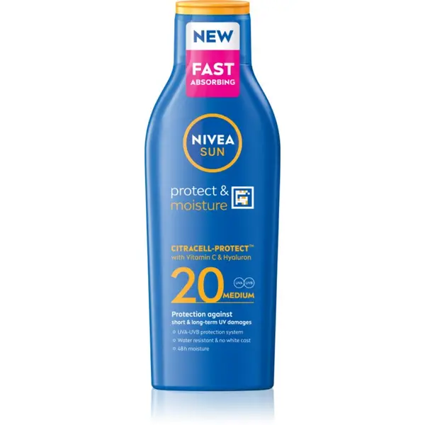 Nivea NIVEA SUN Protect & Moisture losjon za sončenje SPF 20 200 ml