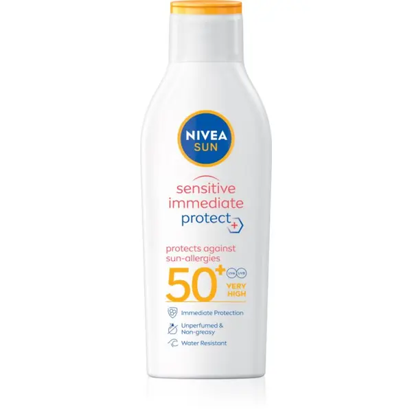 Nivea NIVEA SUN Sensitive Immediate losjon za sončenje za občutljivo kožo SPF 50+ 200 ml