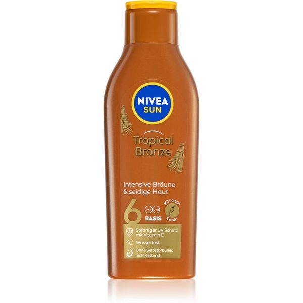 Nivea Nivea Sun Tropical Bronze losjon za sončenje SPF 6 mešanica barv 200 ml