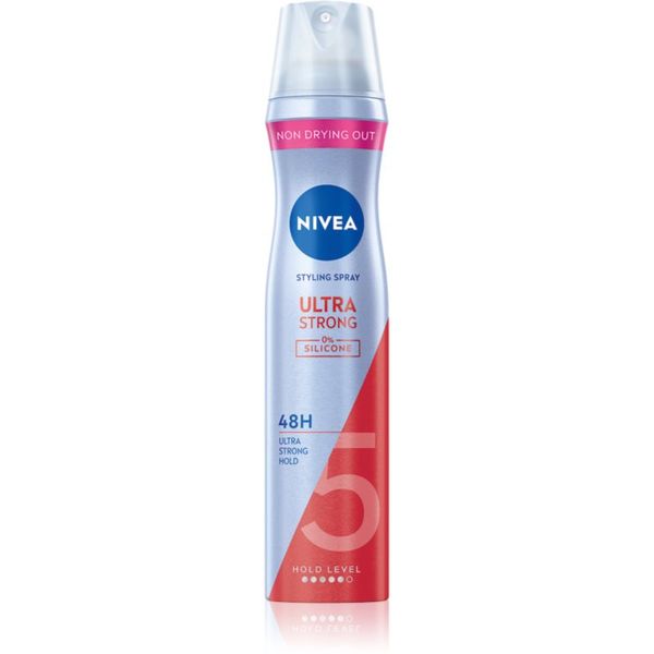 Nivea NIVEA Ultra Strong lak za lase z ekstra močnim utrjevanjem brez silikonov 250 ml