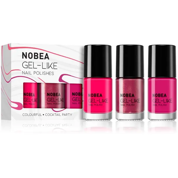 NOBEA NOBEA Day-to-Day 3-Piece Gel-like Nail Polish set set lakov za nohte Cocktail Party