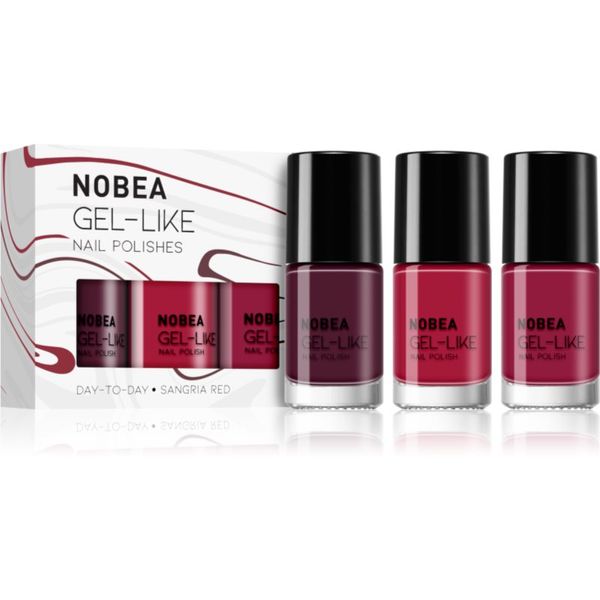 NOBEA NOBEA Day-to-Day Coffee Time Set set lakov za nohte Sangria red