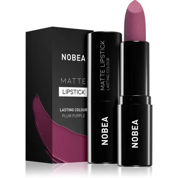NOBEA NOBEA Day-to-Day Matte Lipstick matirajoča šminka odtenek Plum purple #M15 3 g