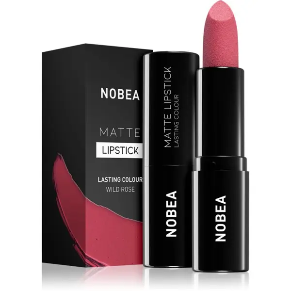 NOBEA NOBEA Day-to-Day Matte Lipstick matirajoča šminka odtenek Wild rose #M18 3 g
