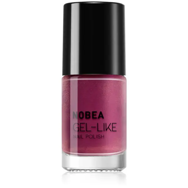 NOBEA NOBEA Metal Gel-like Nail Polish lak za nohte z gel učinkom odtenek Pearl cherry #N55 6 ml