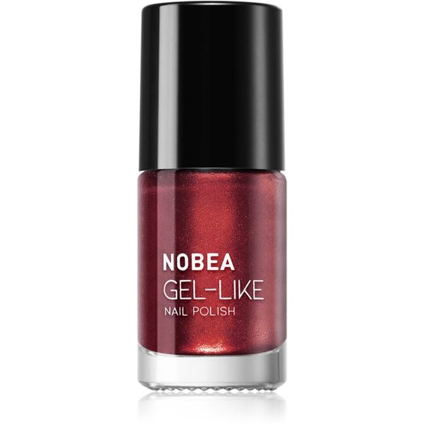 NOBEA NOBEA Metal Gel-like Nail Polish lak za nohte z gel učinkom odtenek Polish Ruby 6 ml