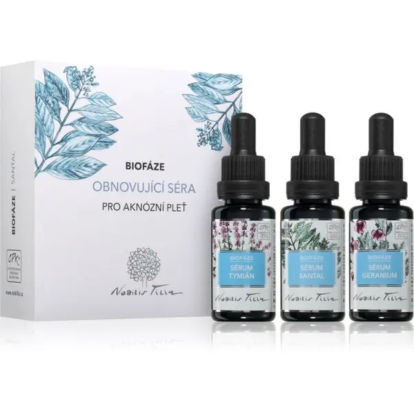 Nobilis Tilia Nobilis Tilia Biofáze Obnovující Séra Santal darilni set za regeneracijo obraza