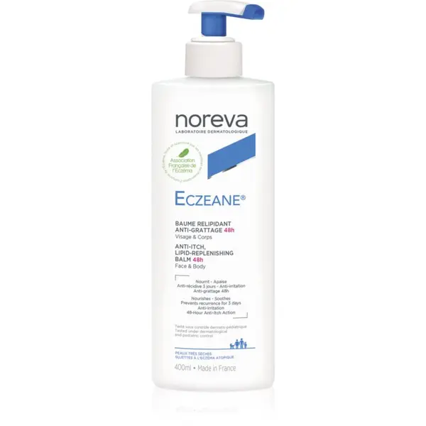 Noreva Noreva Eczeane Anti-Itch Lipid-Replenishing Balm 48H pomirjujoča krema za obraz in telo 400 ml