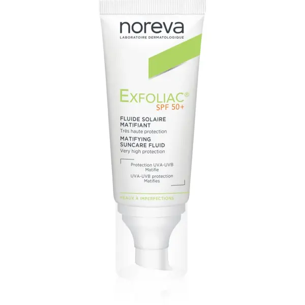 Noreva Noreva Exfoliac Mattifying Suncare Fluid SPF 50+ zaščitni matirajoči fluid za obraz SPF 50+ 40 ml