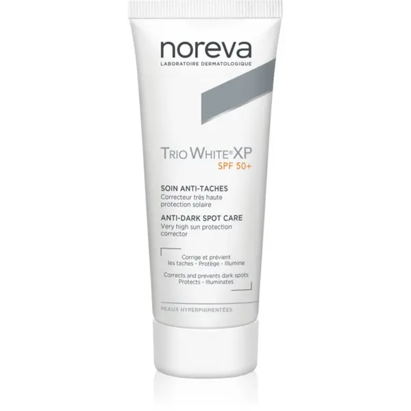 Noreva Noreva Trio White XP Anti-Dark Spot Care SPF 50+ krema za sončenje za obraz proti pigmentnim madežem SPF 50+ 40 ml
