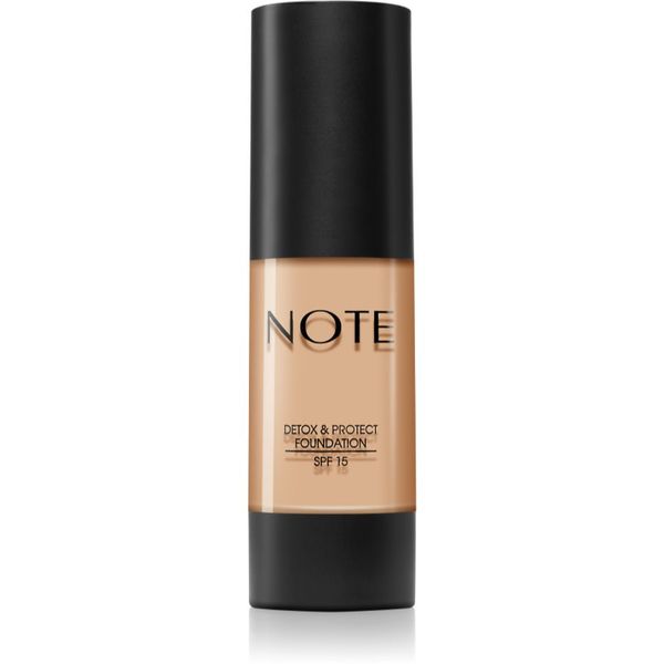 Note Cosmetique Note Cosmetique Detox & Protect tekoči puder z mat finišem SPF 15 odtenek 03 Medium Beige 30 ml