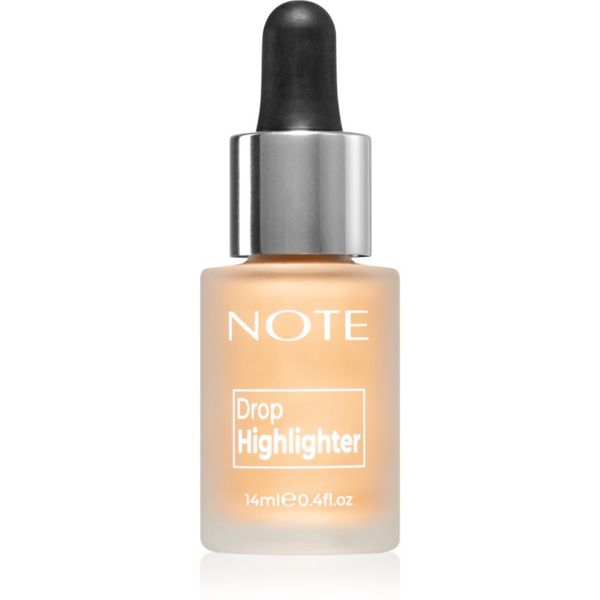 Note Cosmetique Note Cosmetique Drop Highlighter tekoči osvetljevalec s kapalko 02 Charming Desert 14 ml