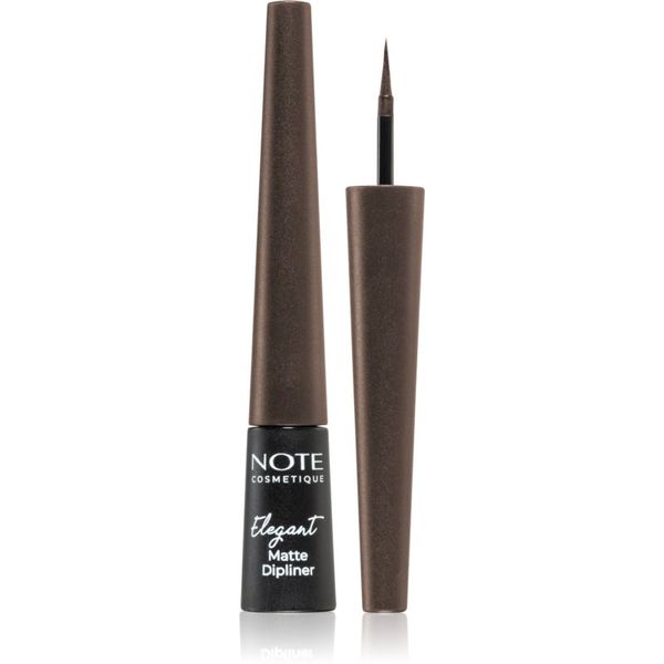 Note Cosmetique Note Cosmetique Elegant tekoče črtalo za oči z mat finišem 02 Coffee Brown 2,5 ml