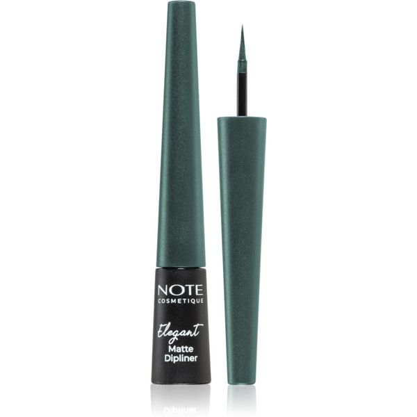 Note Cosmetique Note Cosmetique Elegant tekoče črtalo za oči z mat finišem 04 Ocean Green 2,5 ml