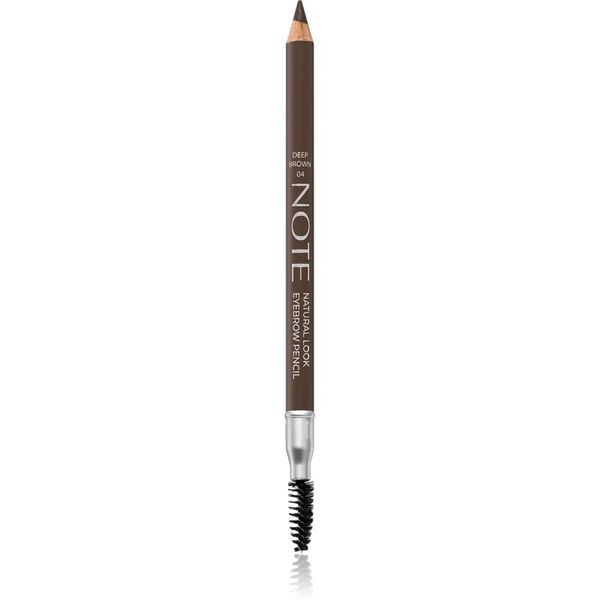 Note Cosmetique Note Cosmetique Natural Look svinčnik za obrvi s krtačko 04 Deep Brown 1,08 g