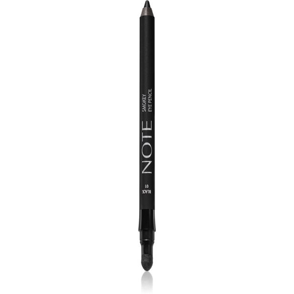 Note Cosmetique Note Cosmetique Smokey Eye Pencil vodoodporni svinčnik za oči 01 Black 1,2 g