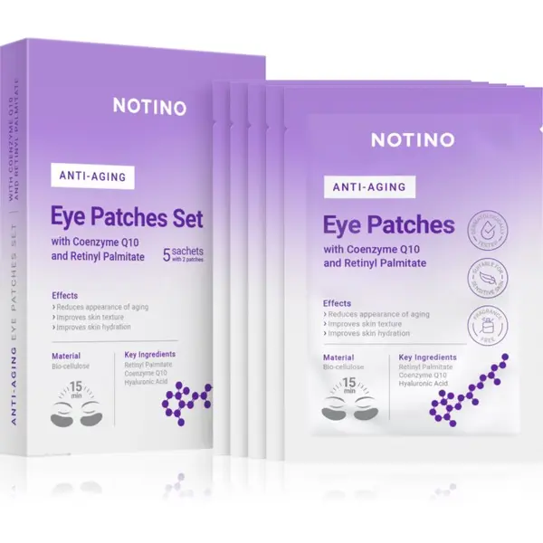 Notino Notino Anti-Aging Bio-Cellulose Eye Patches Set with Coenzyme Q10 and Retinyl Palmitate maska proti gubam za predel okoli oči za predel okoli oči