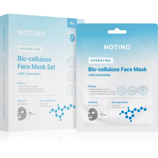 Notino Notino Hydrating Bio-Cellulose Face Mask with Ceramides set mask iz platna z vlažilnim učinkom