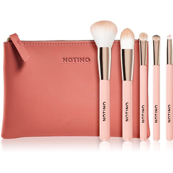 Notino Notino Joy Collection Brush set with pouch potovalni set čopičev s torbico