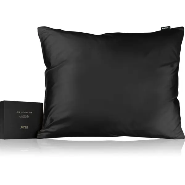 Notino Notino Silk Collection Pillowcase svilena prevleka za vzglavnik Black 50x60 cm