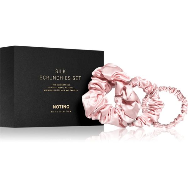 Notino Notino Silk Collection Scrunchie Set set svilenih elastik za lase Pink odtenek
