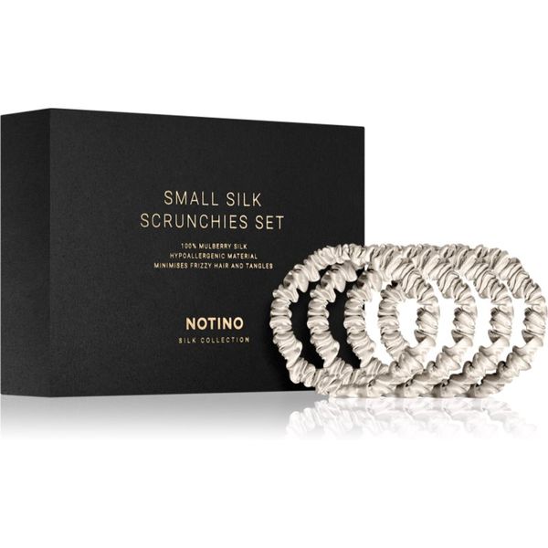 Notino Notino Silk Collection Small Scrunchie Set set svilenih elastik za lase Cream odtenek