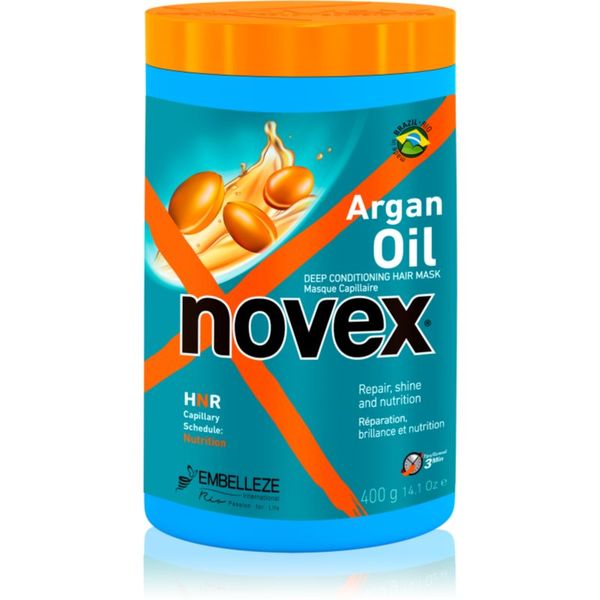 Novex Novex Argan Oil hranilna maska za sijaj in mehkobo las 400 g