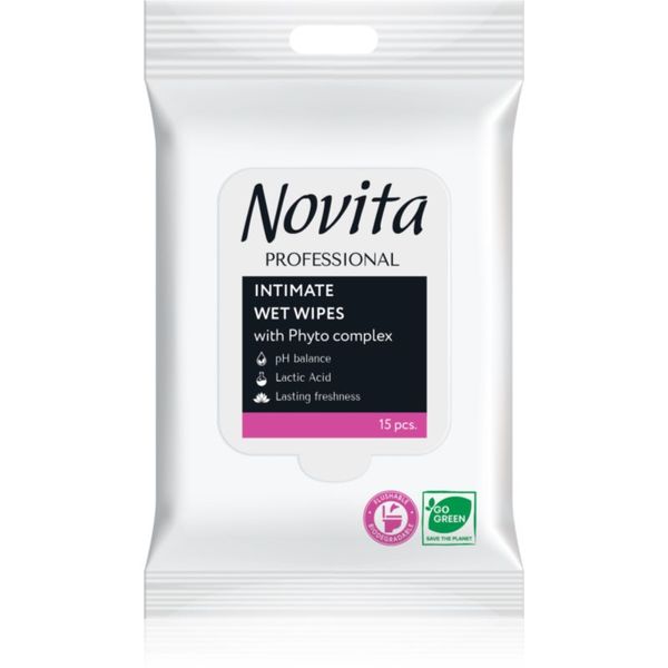 NOVITA NOVITA Professional robčki za intimno higieno za občutljivo kožo 15 kos