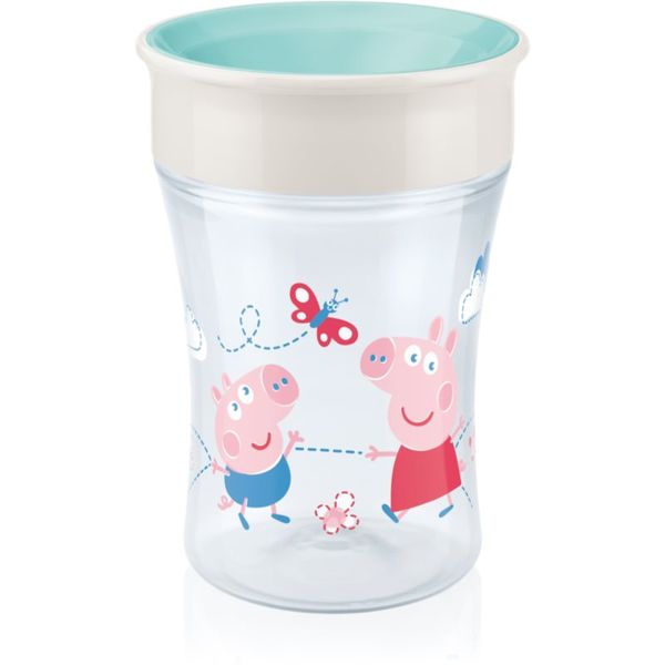 NUK NUK Magic Cup skodelica s pokrovčkom 8m+ Peppa Pig 230 ml