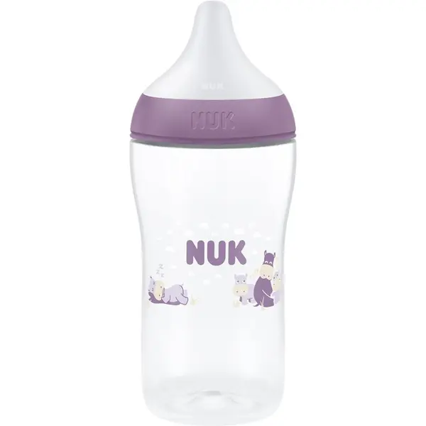 NUK NUK Perfect Match Hippo steklenička 3m+ 260 ml