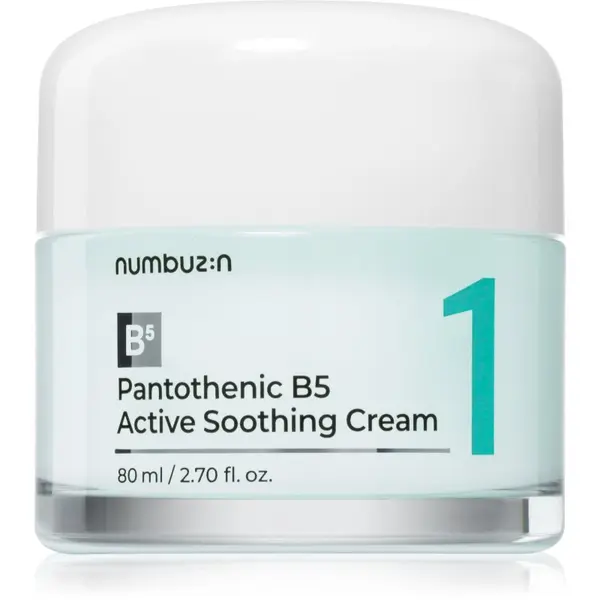 Numbuzin Numbuzin No. 1 Pantothenic B5 Active Soothing Cream pomirjajoča krema za obraz z vlažilnim učinkom 80 ml