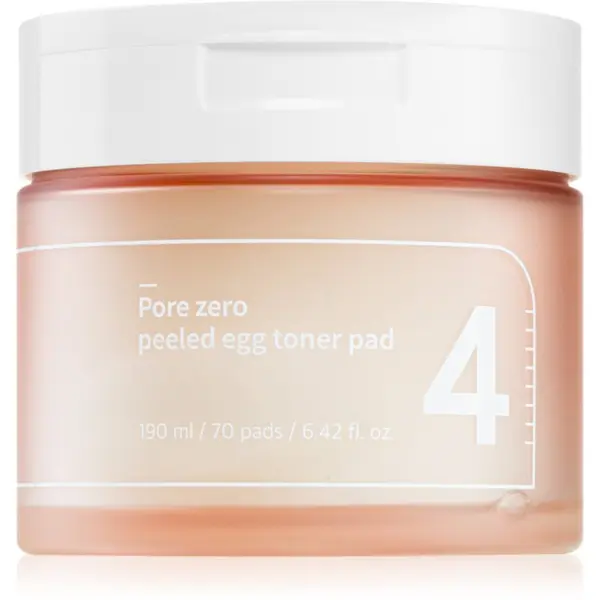 Numbuzin Numbuzin No. 4 Pore Zero Peeled Egg Toner Pad piling blazinice za obraz proti sijaju in razširjenim poram 70 kos