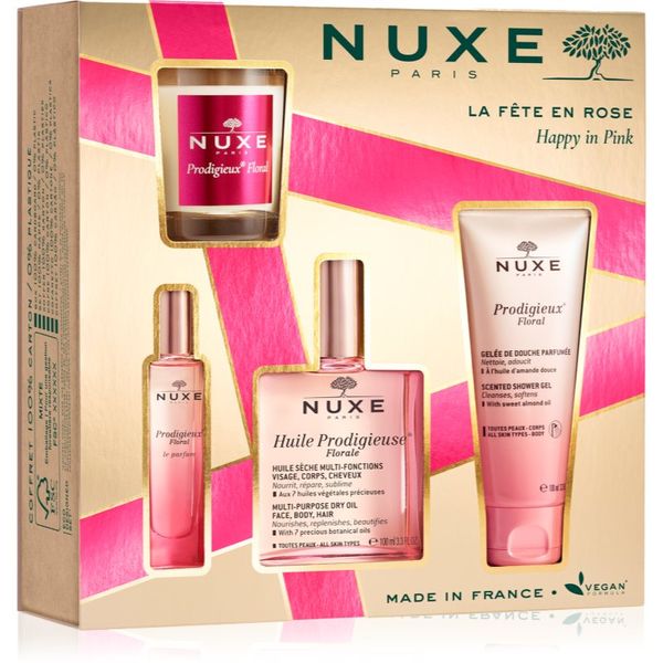 Nuxe Nuxe Set 2023 Happy in Pink božični darilni set (za obraz, telo in lase)