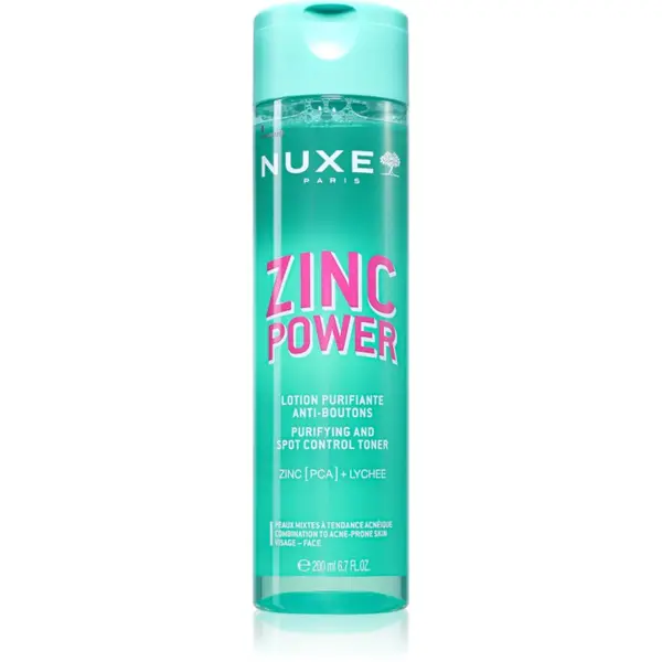 Nuxe Nuxe Zinc Power Purifying And Spot Control Toner čistilni tonik za mastno in problematično kožo 200 ml