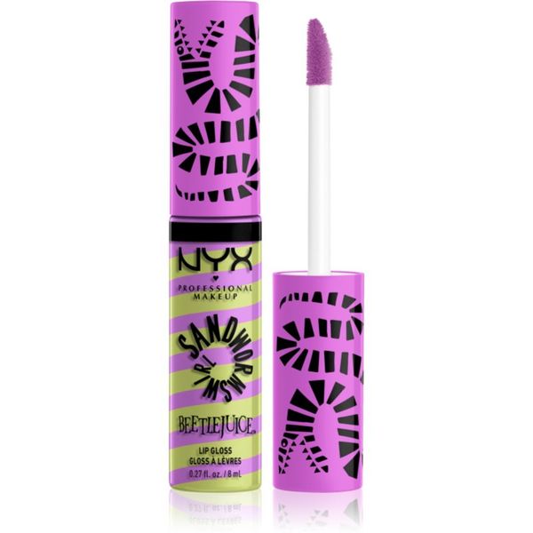 NYX Professional Makeup NYX Professional Makeup Beetlejuice Sandworm Swirl svetleči sijaj za ustnice odtenek 02 Purple 8 ml