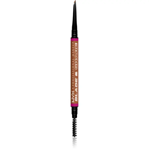 NYX Professional Makeup NYX Professional Makeup Blade & Shade svinčnik za obrvi s krtačko odtenek 05 Auburn g