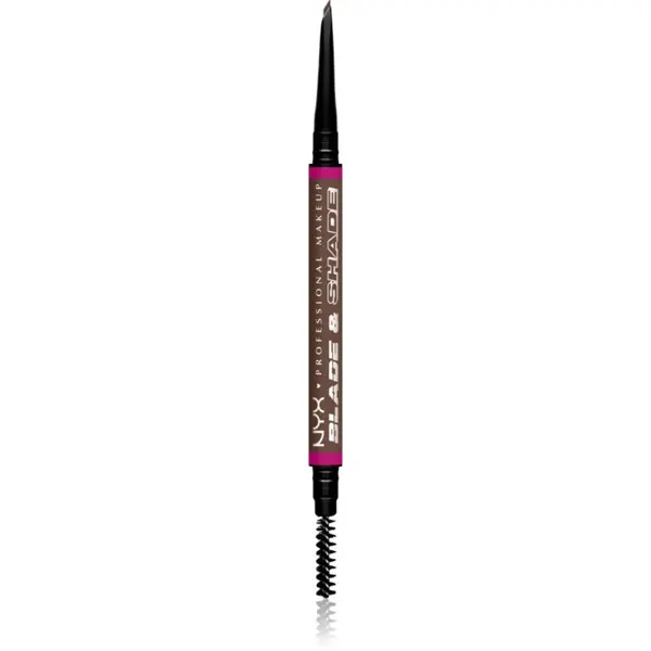 NYX Professional Makeup NYX Professional Makeup Blade & Shade svinčnik za obrvi s krtačko odtenek 09 Brunette g