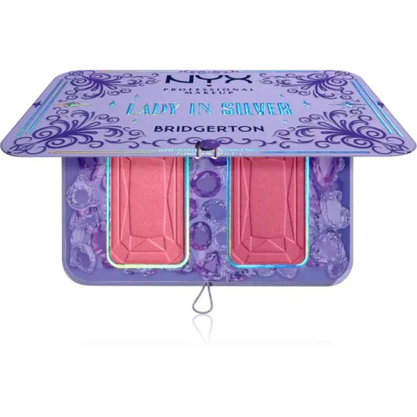 NYX Professional Makeup NYX Professional Makeup Bridgerton Royal Blush paleta rdečil odtenek 02 Lady In Silver 2x5 g