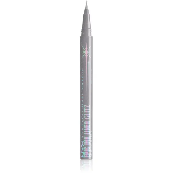 NYX Professional Makeup NYX Professional Makeup Bridgerton Royal Epic Ink Liner bleščeče črtalo za oči odtenek 01 Glitzed In Silver 1 ml