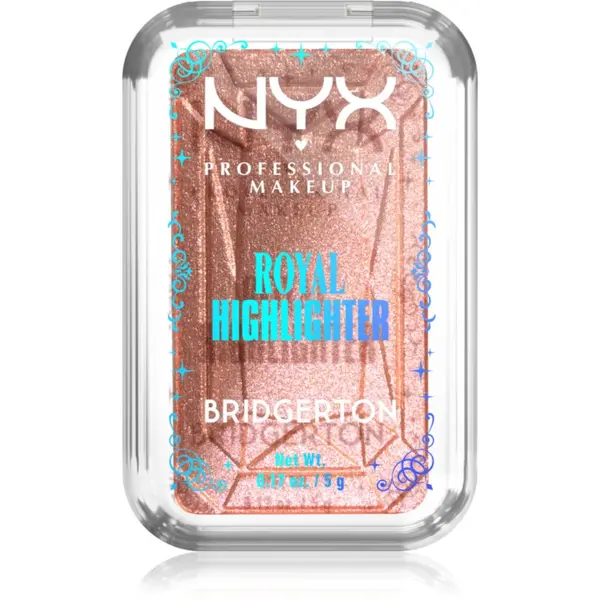 NYX Professional Makeup NYX Professional Makeup Bridgerton Royal Highlighter osvetljevalec odtenek 01 Iridescent Peach 5 g