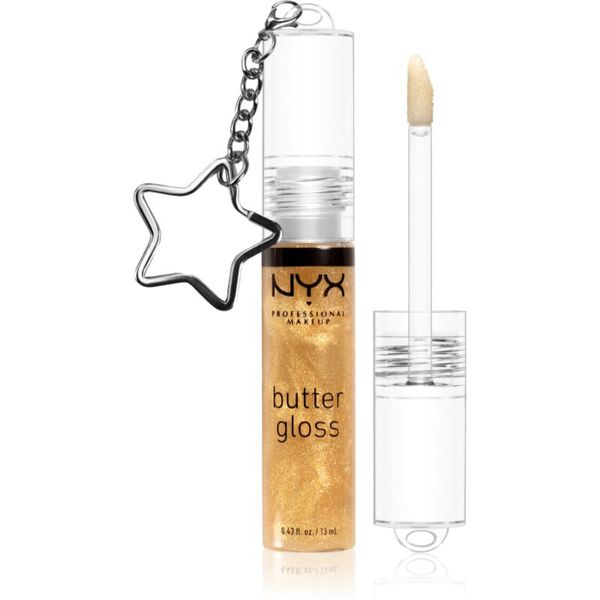 NYX Professional Makeup NYX Professional Makeup Butter Gloss sijaj za ustnice (limitirana edicija) odtenek 25k Gold + Keychain 13 ml