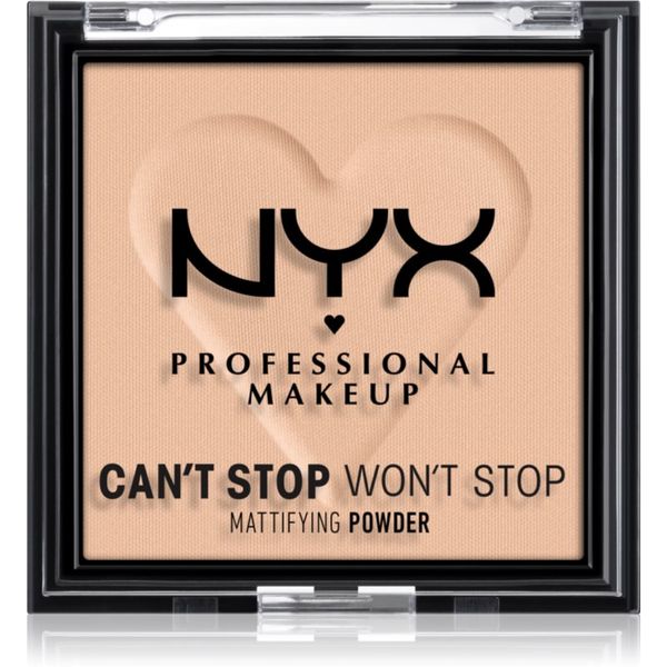 NYX Professional Makeup NYX Professional Makeup Can't Stop Won't Stop Mattifying Powder matirajoči puder odtenek 03 Light Medium 6 g