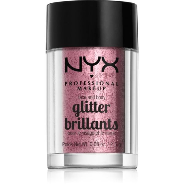 NYX Professional Makeup NYX Professional Makeup Face & Body Glitter Brillants bleščice za obraz in telo odtenek 02 Rose 2.5 g