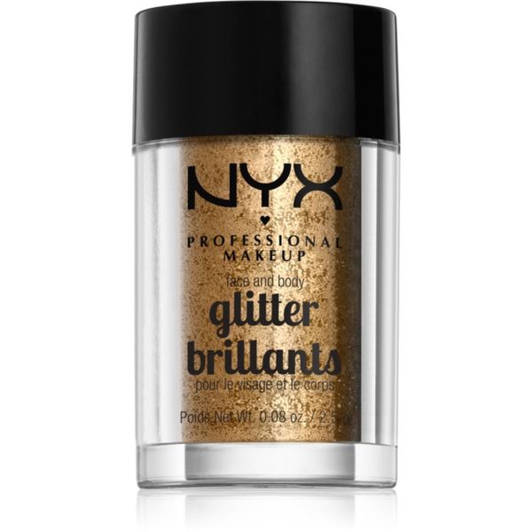 NYX Professional Makeup NYX Professional Makeup Face & Body Glitter Brillants bleščice za obraz in telo odtenek 08 Bronze 2.5 g