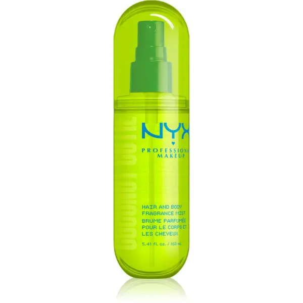 NYX Professional Makeup NYX Professional Makeup Fat Oil Body parfumska meglica za lase in telo z vonjem Coconut Cutie 160 ml
