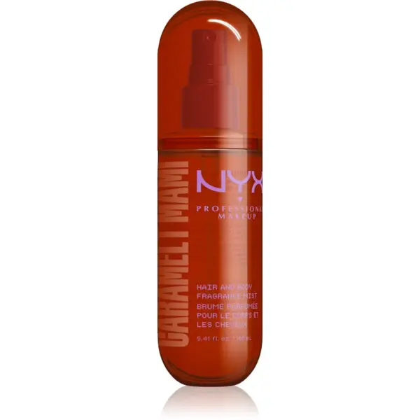 NYX Professional Makeup NYX Professional Makeup Fat Oil Body Spray parfumska meglica za lase in telo z vonjem Caramelt Mami 160 ml