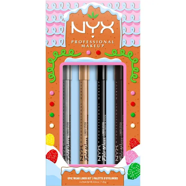 NYX Professional Makeup NYX Professional Makeup Gingerbaddie Land Epic Liner darilni set za oči