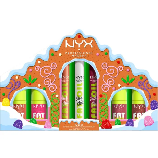 NYX Professional Makeup NYX Professional Makeup Gingerbaddie Land Fat Oil set za ustnice