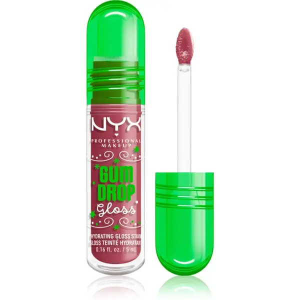 NYX Professional Makeup NYX Professional Makeup Gingerbaddie Land Gum Drop sijaj za ustnice odtenek 02 Bubblegum Burst 1 kos
